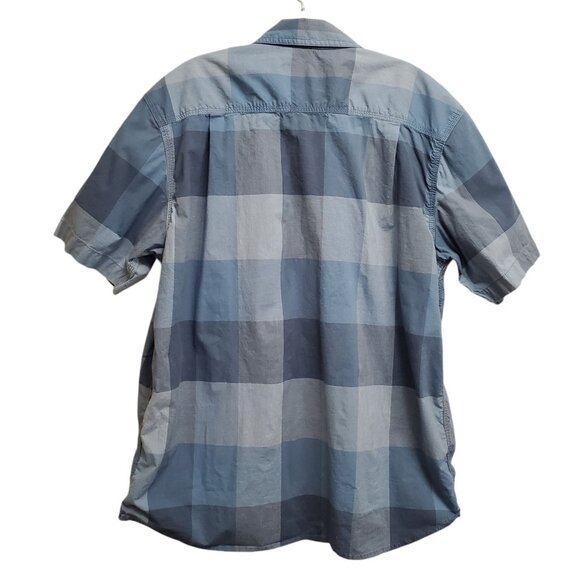 Carhartt Mens Shirt Size L Relaxed Fit Rugged Flex Blue Gray Plaid Utility Work - Picture 3 of 11